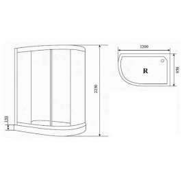 Душевая кабина Timo Comfort T-8802R Fabric Glass 120х85х220